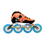 4 wheel 100mm speed skate orange